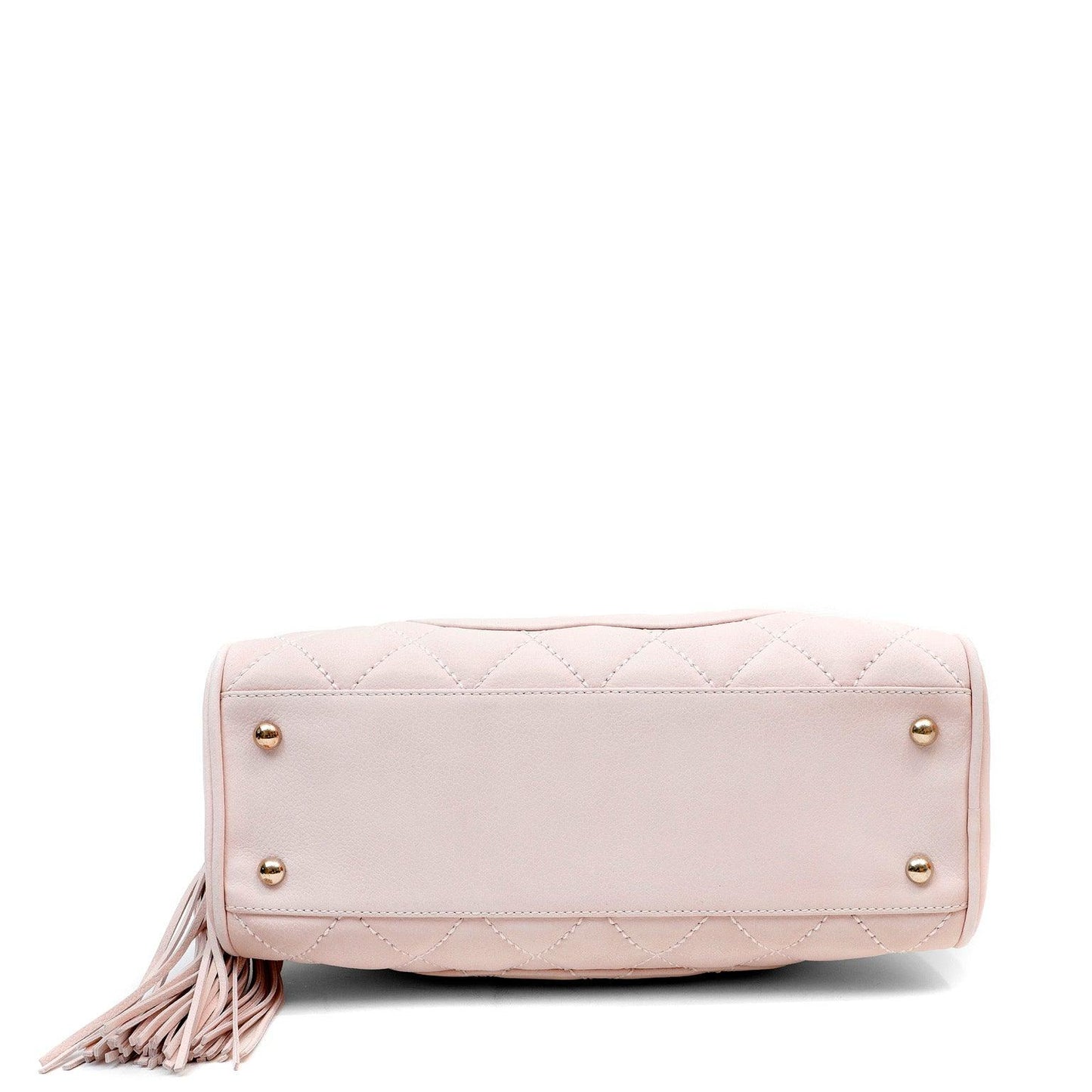 Chanel Light Pink Brushed Caviar Mini Tote with Tassel