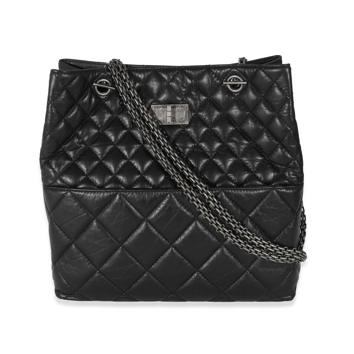 CHANEL Black Calfskin Tall 2.55 Reissue Tote