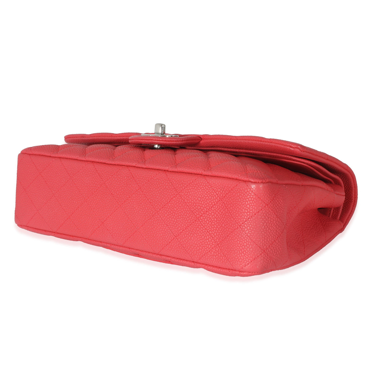 CHANEL Red Matte Caviar Medium Double Flap Bag