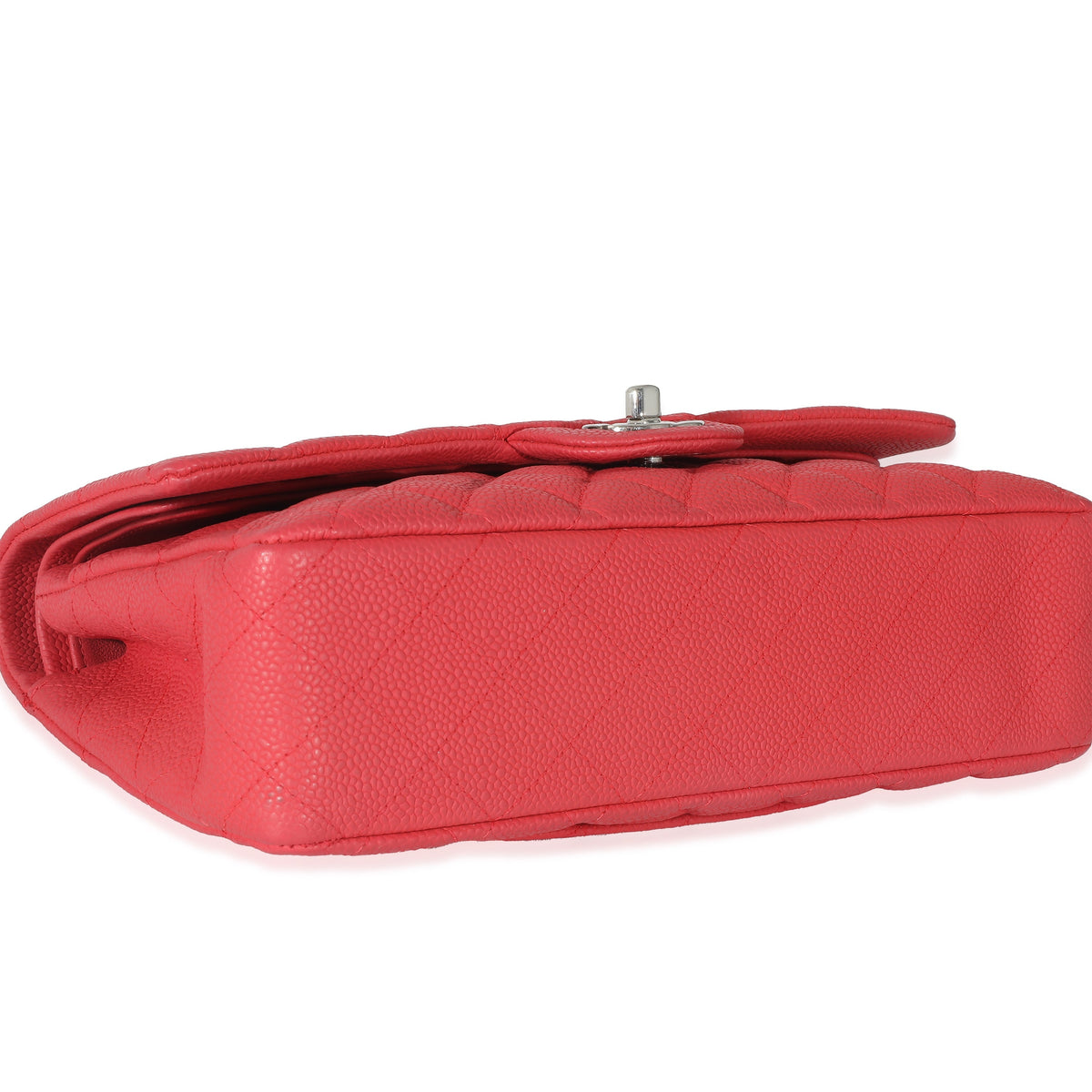 CHANEL Red Matte Caviar Medium Double Flap Bag