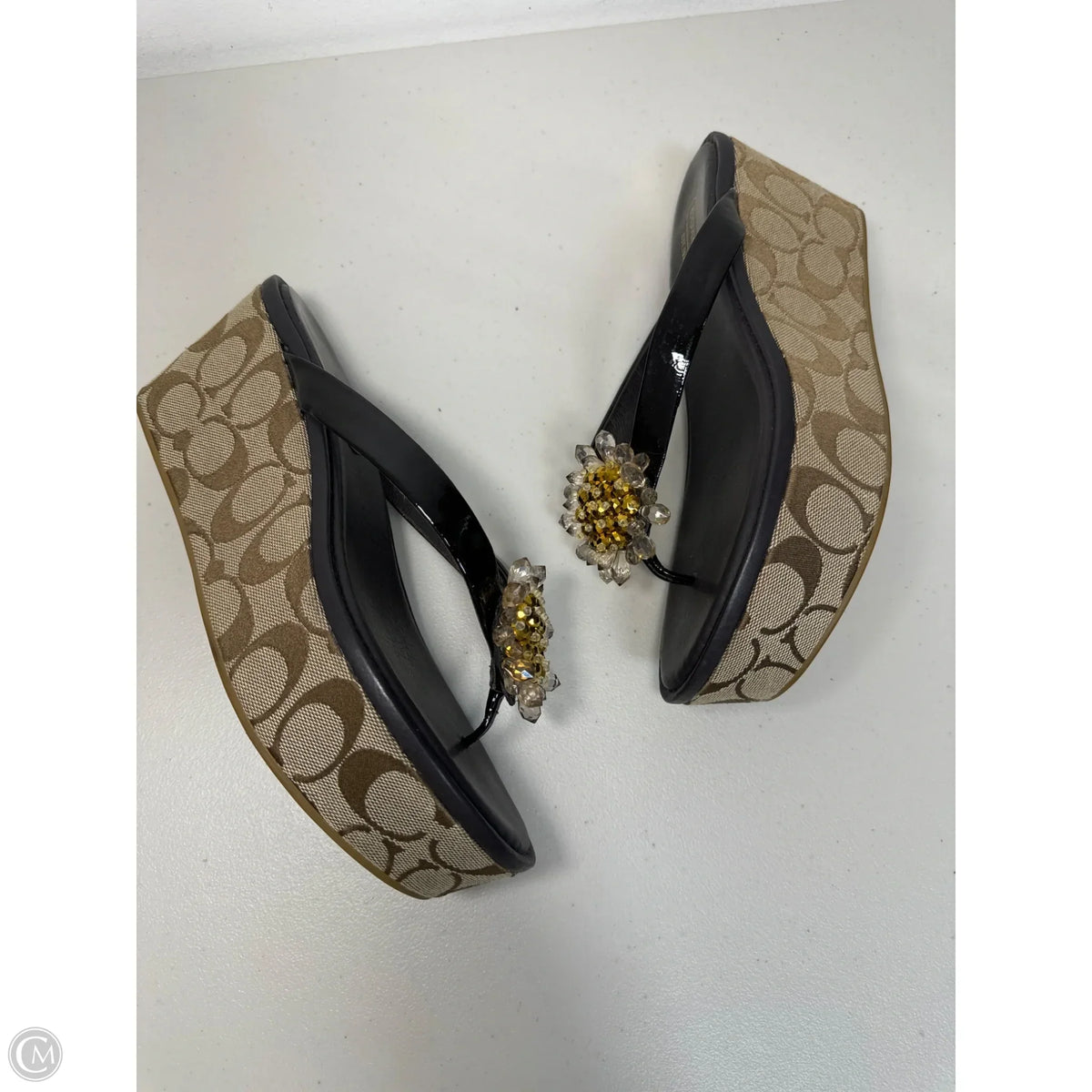 Sandals Designer By Coach In Brown, Size: 8