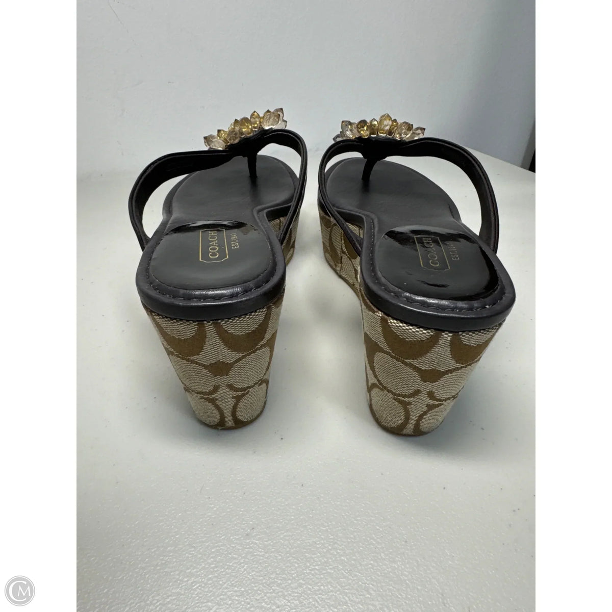 Sandals Designer By Coach In Brown, Size: 8