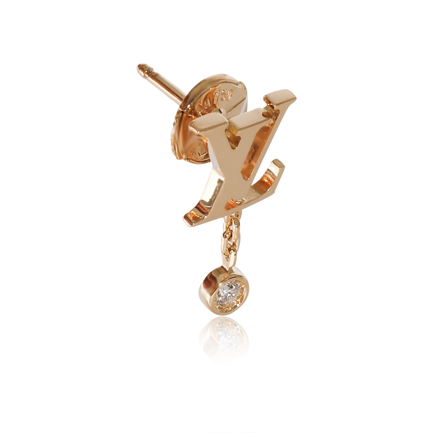 LOUIS VUITTON Idylle Blossom Single Diamond Earring in 18K Yellow Gold 0.03 CTW
