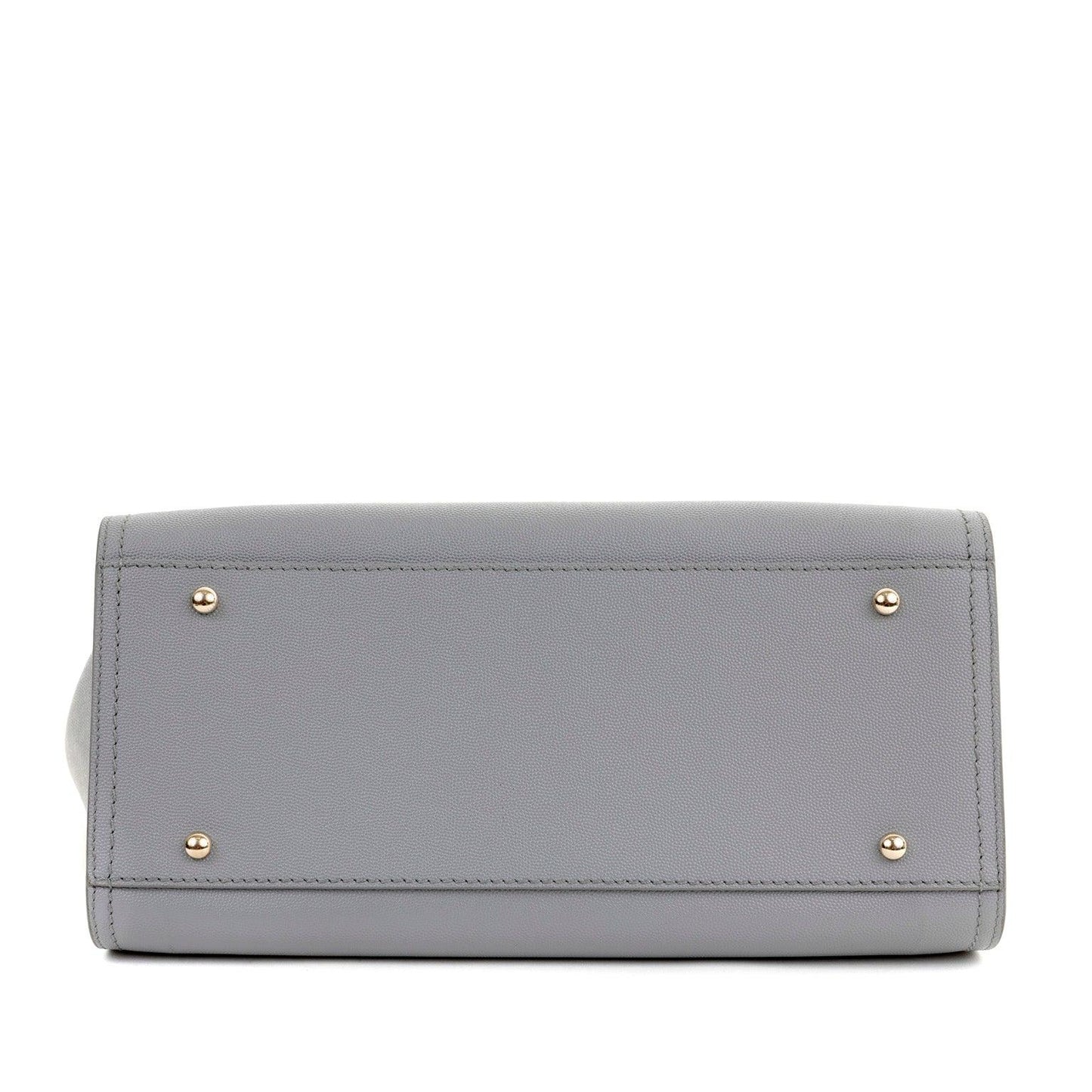 Chanel Grey Caviar Deauville Studded Tote with Silver Hardware