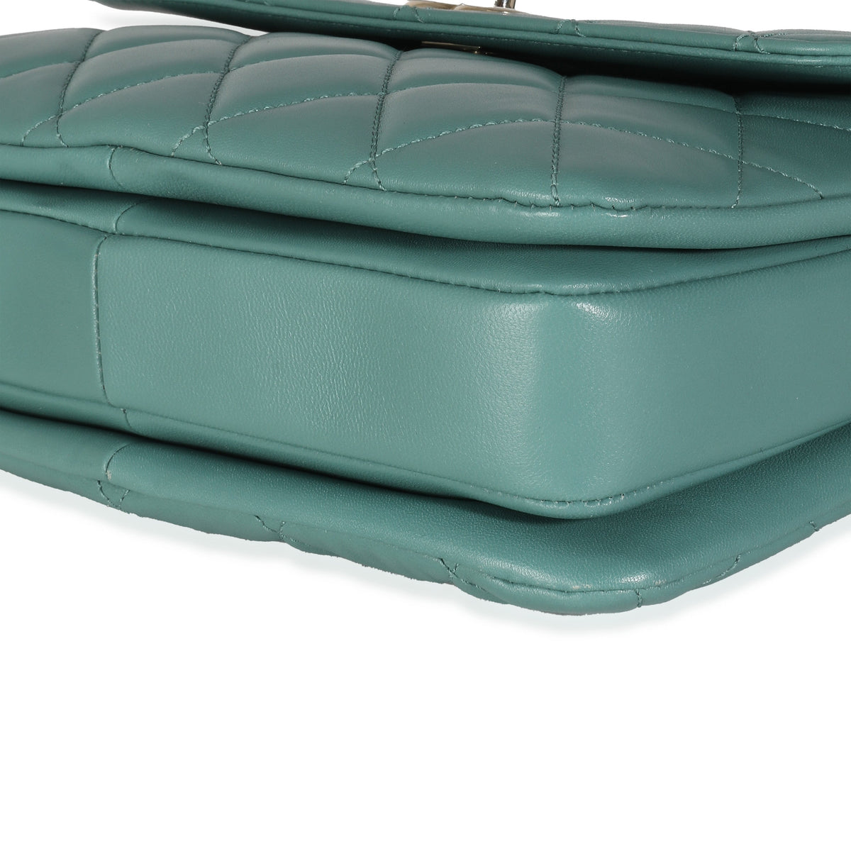 Top Quality Chanel Green Quilted Lambskin Small Trendy CC Dual Handle New Bag