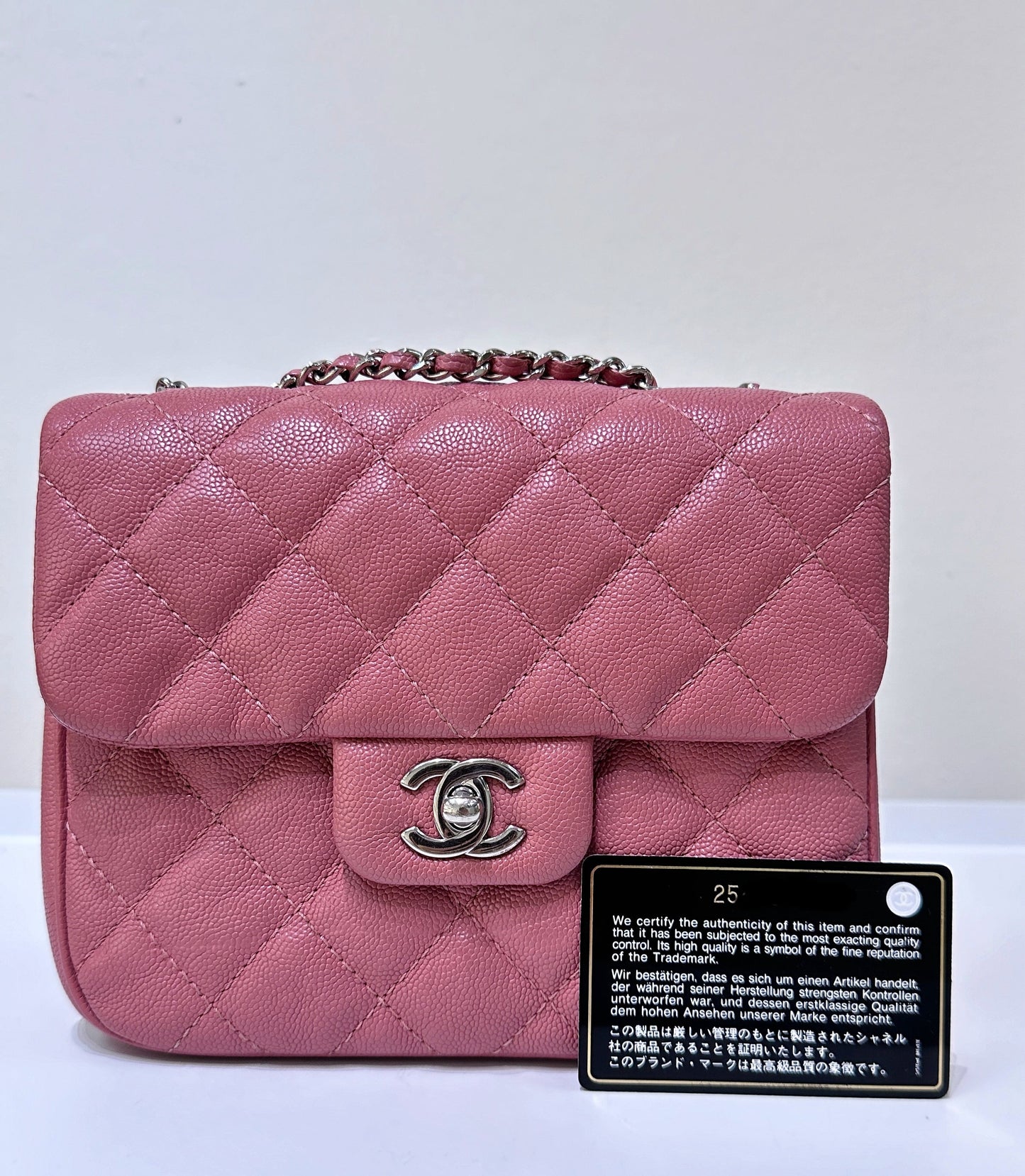 CHANEL Caviar Quilted Small Urban Companion Flap Pink
