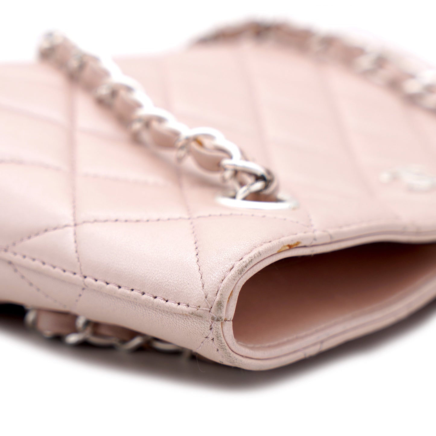 Chanel Pearlecent Pink Quilted Vintage Small Tote Bag