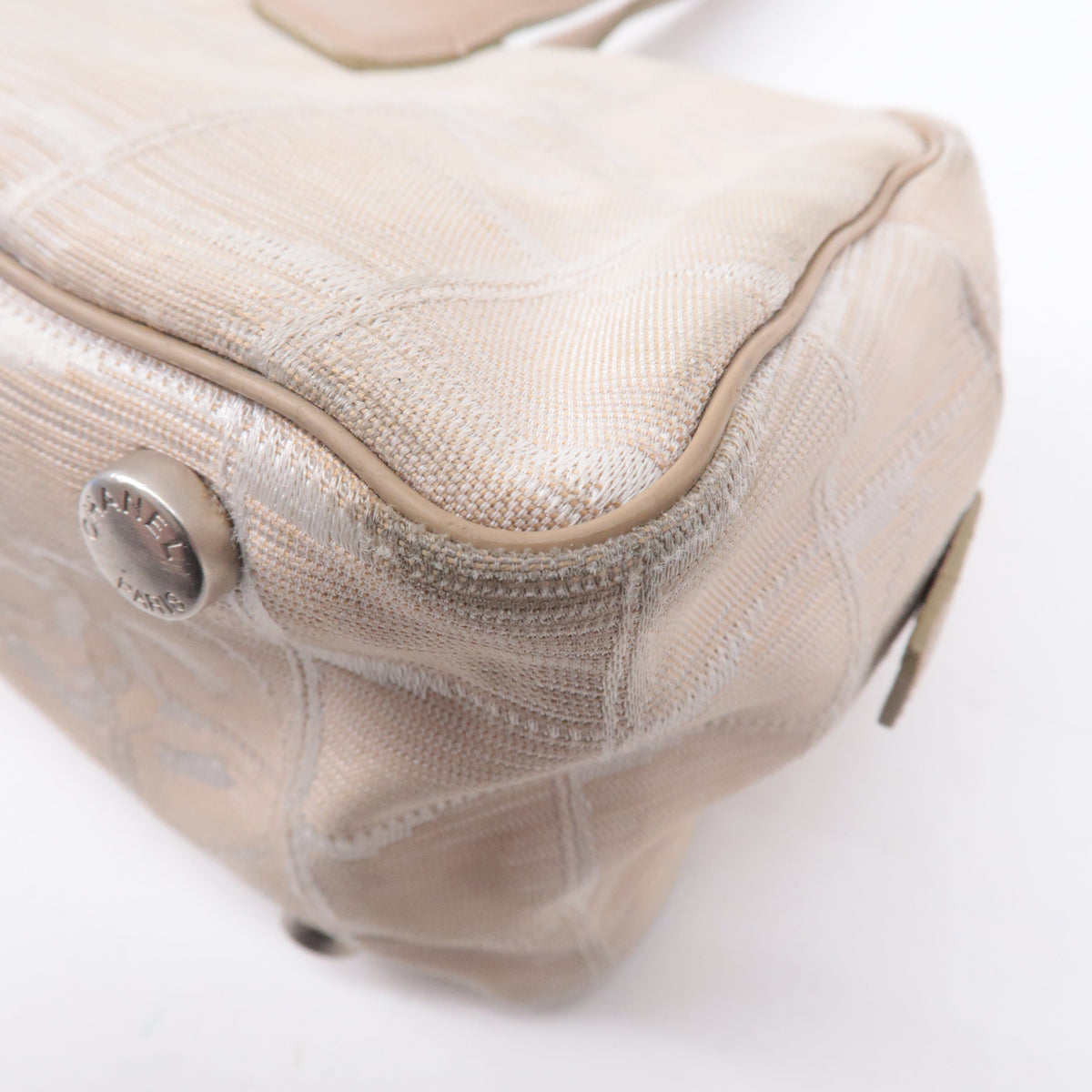 Chanel New Travel Line Nylon Jacquard Leather Mini Bag A