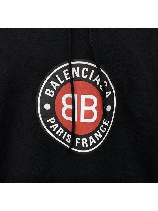 Luxury Balenciaga  Men's Logo Hoodie Black