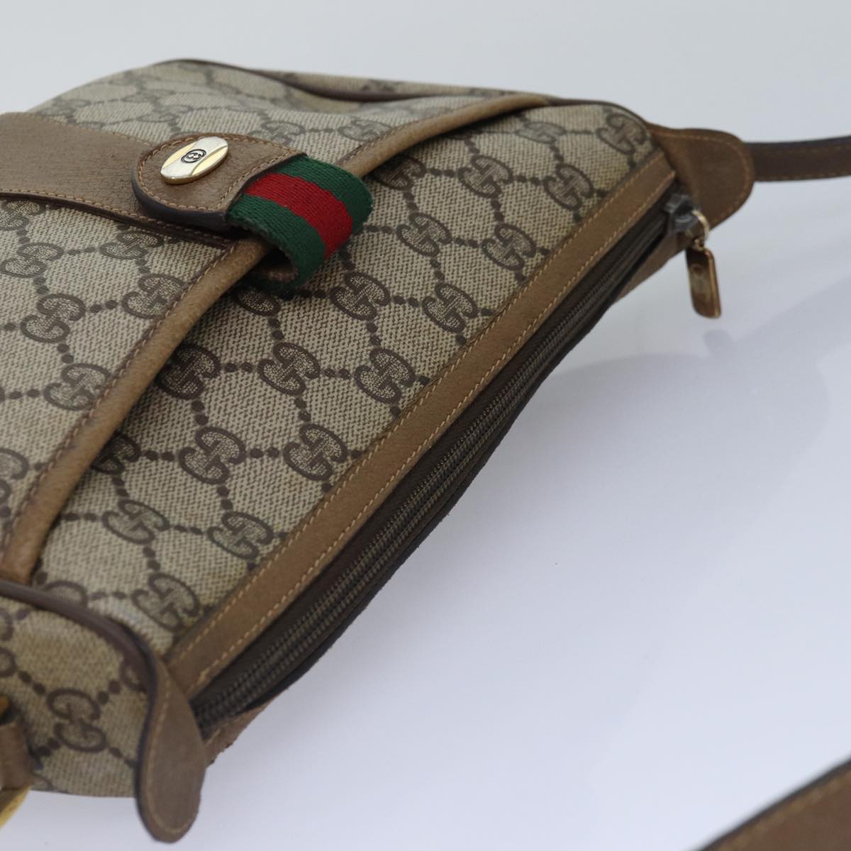 Gucci Ophidia Beige Canvas Shoulder Bag