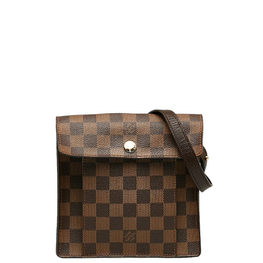 Louis Vuitton Damiere Pimrico Shoulder Bag N45272 Brown PVC Leather  Louis Vuitton