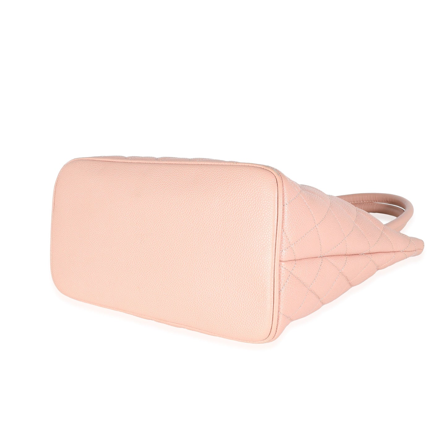CHANEL Pink Quilted Caviar Medallion Tote
