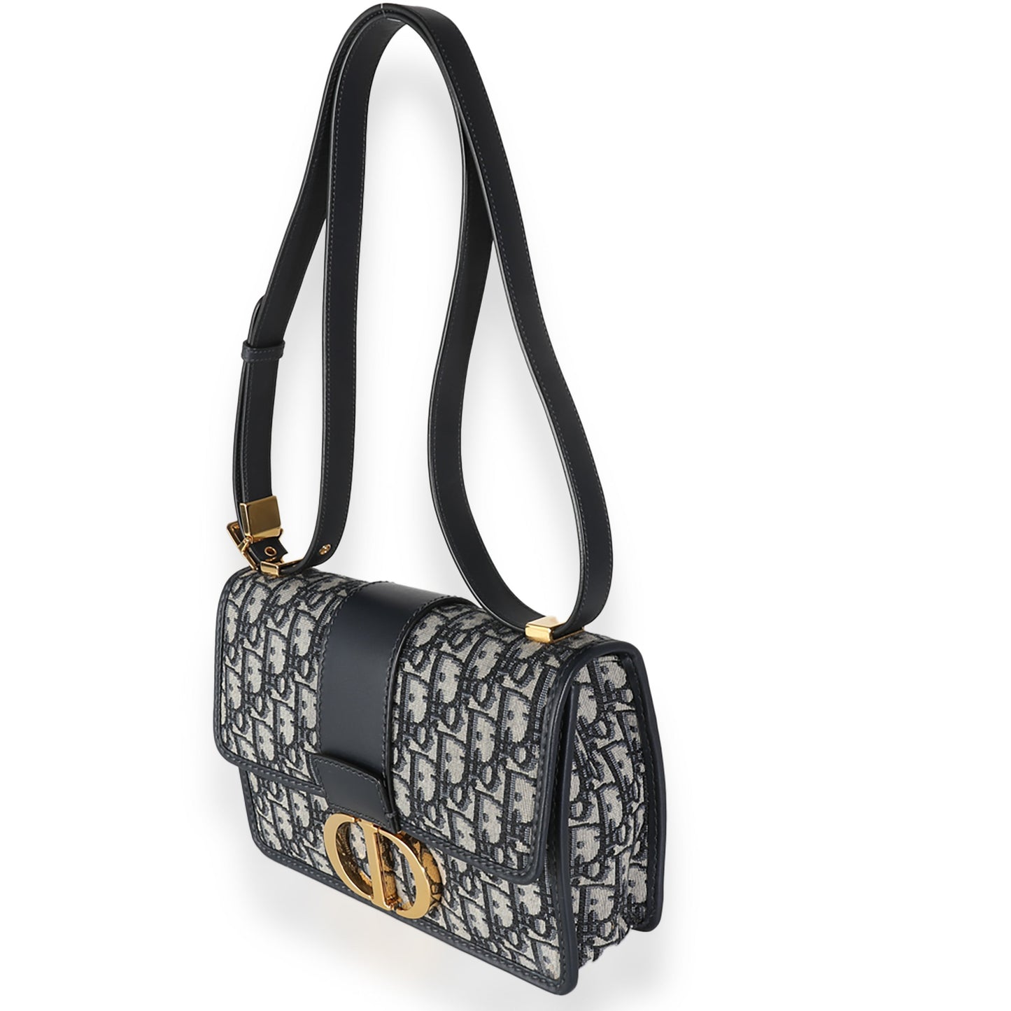 CHRISTIAN DIOR Navy Oblique Jacquard 30 Montaigne