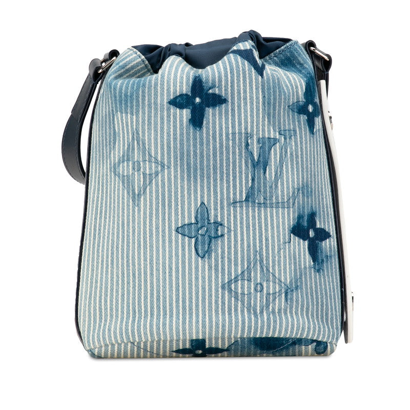 Louis Vuitton Monogram Water  Sac Maran Messenger Bag Shoulder Bag M57830 Blue Navy Cotton Linen  LOUIS VUITTON