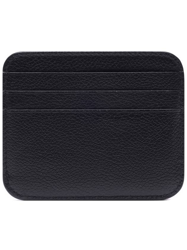 Luxury Balenciaga  White Logo 3-Fold Card Wallet Black