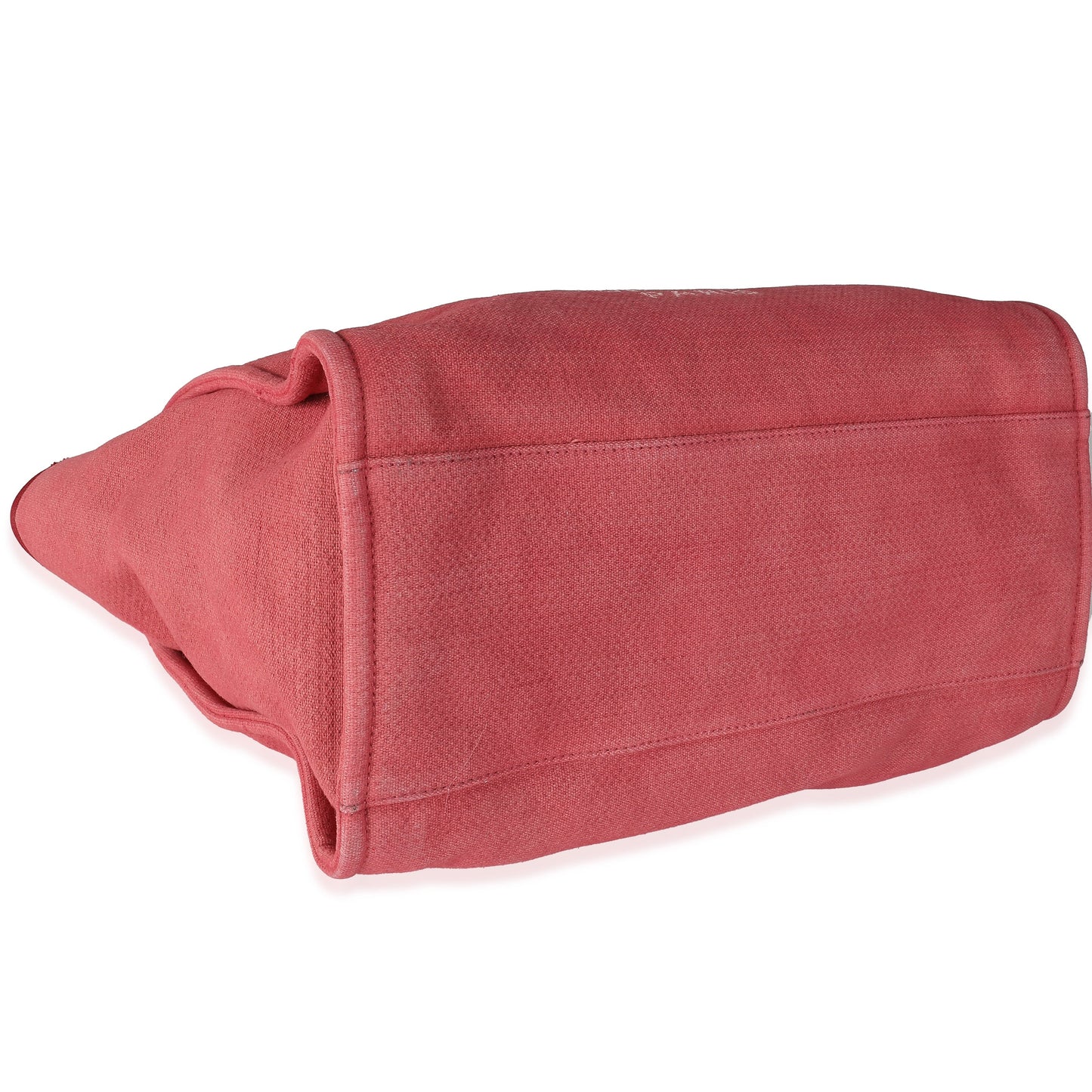 CHANEL Red Canvas Medium Deauville Tote