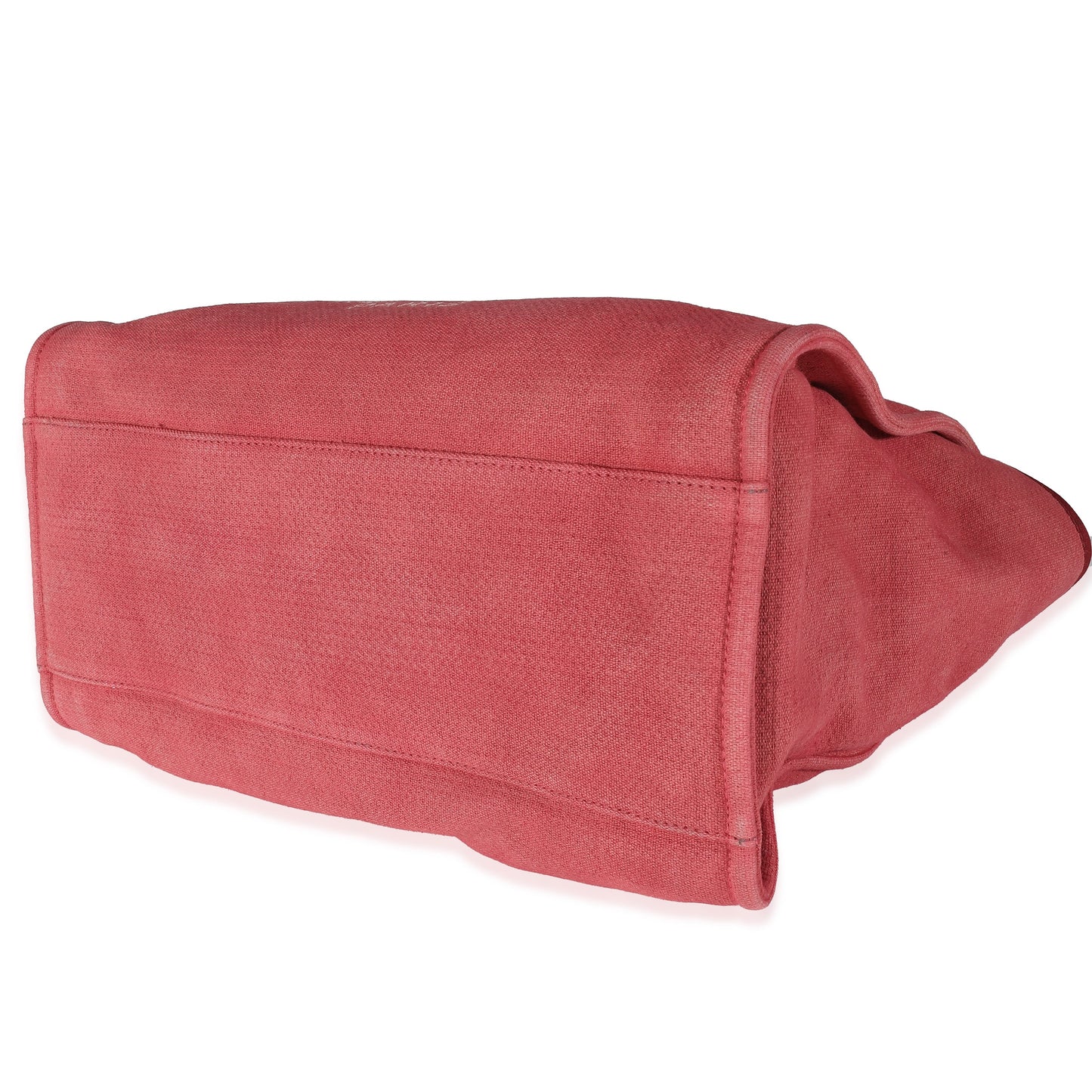 CHANEL Red Canvas Medium Deauville Tote