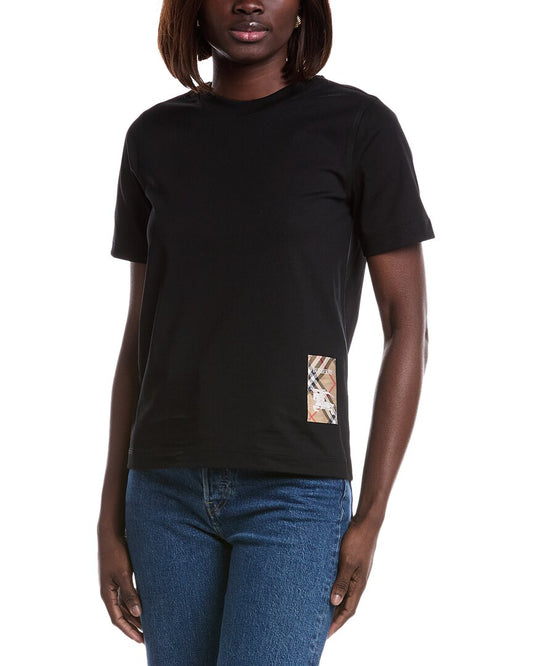 Burberry Check Patch T-Shirt Regular 0 (XS) Black