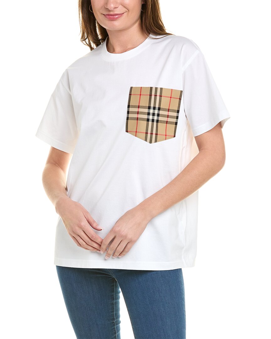 Burberry Carrick Check T-Shirt Regular 0 (XS) White
