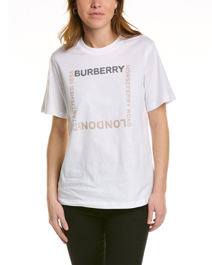 Burberry Square Print T-Shirt Regular 0 (XS) White