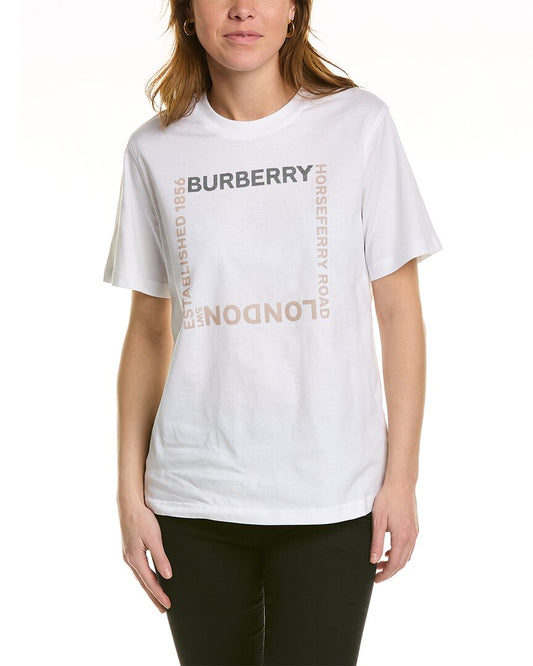 Burberry Square Print T-Shirt Regular 0 (XS) White