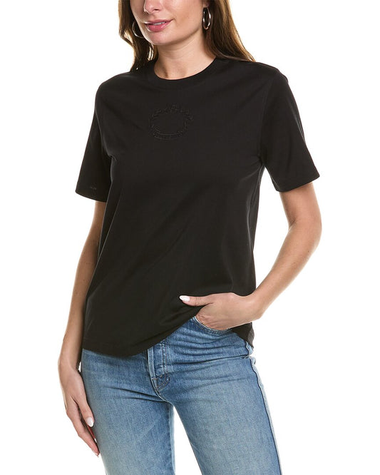 Burberry Embroidered Oak Leaf Crest T-Shirt Black