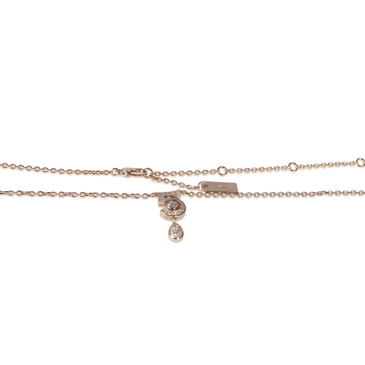 Top Quality Chanel No. 5 Eternal Necklace in 18k Rose Gold 0.36 CTW