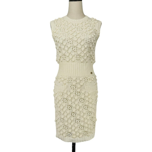 Chanel Coco Mark Crochet Knit Dress