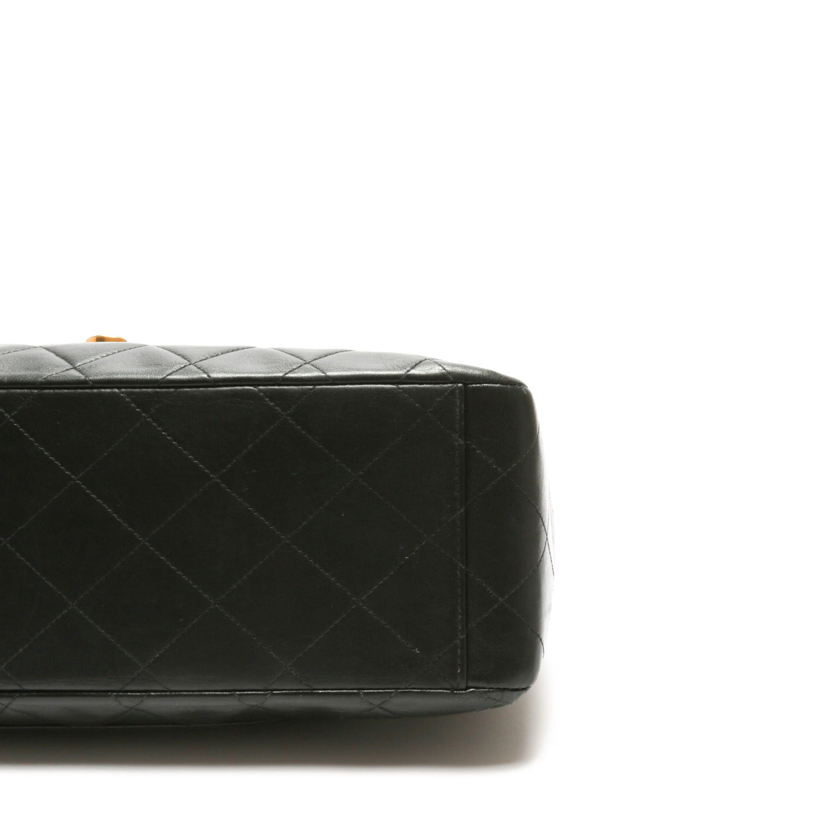 Chanel Vintage Classic Jumbo XL Single Flap - Black Lambskin w/Gold