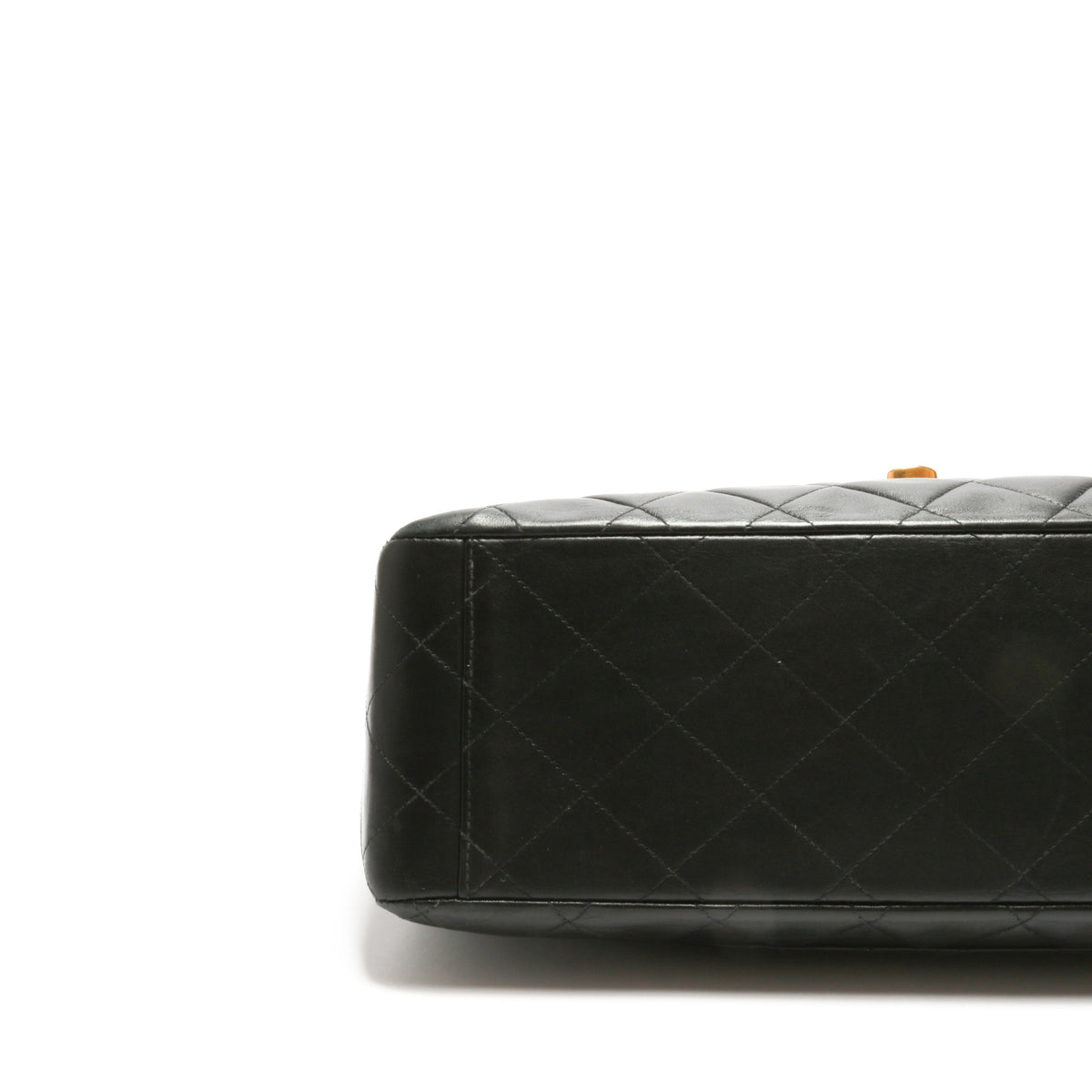 Chanel Vintage Classic Jumbo XL Single Flap - Black Lambskin w/Gold