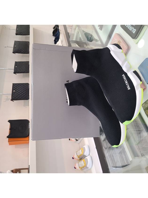 Luxury Balenciaga  Speed Runner High Top Sneakers Black Yellow
