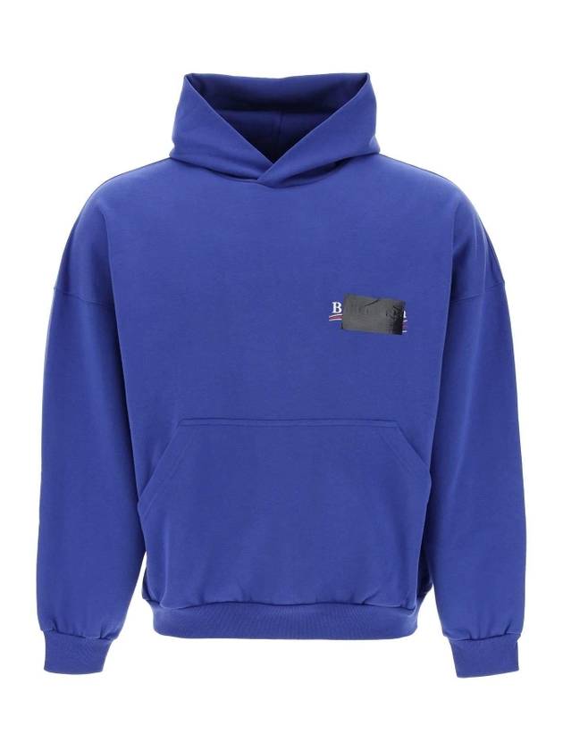 Luxury Balenciaga  Gaffer Maxi Hoodie Blue