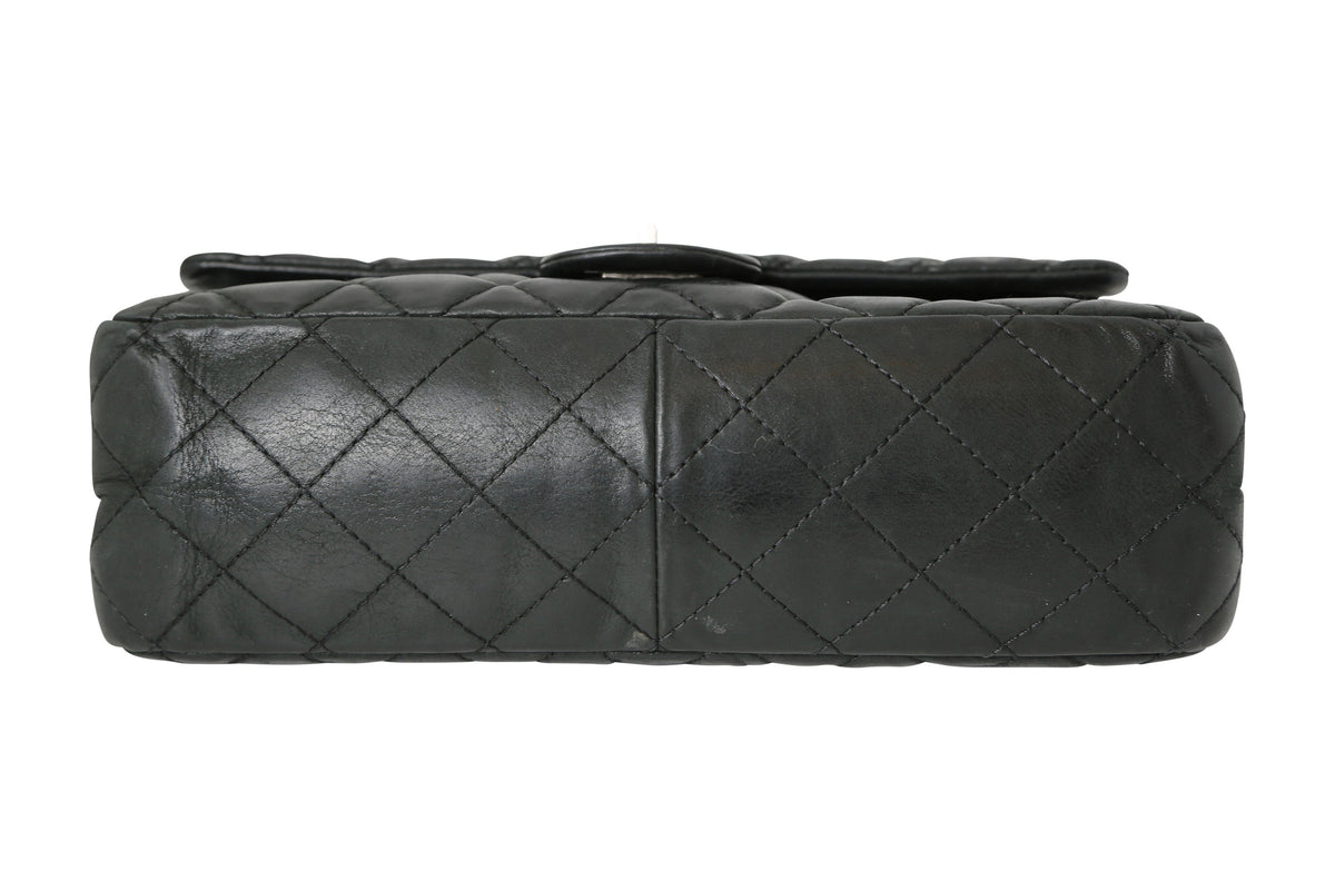 Reissue 2.55 Black Quilted Double Flap Bag