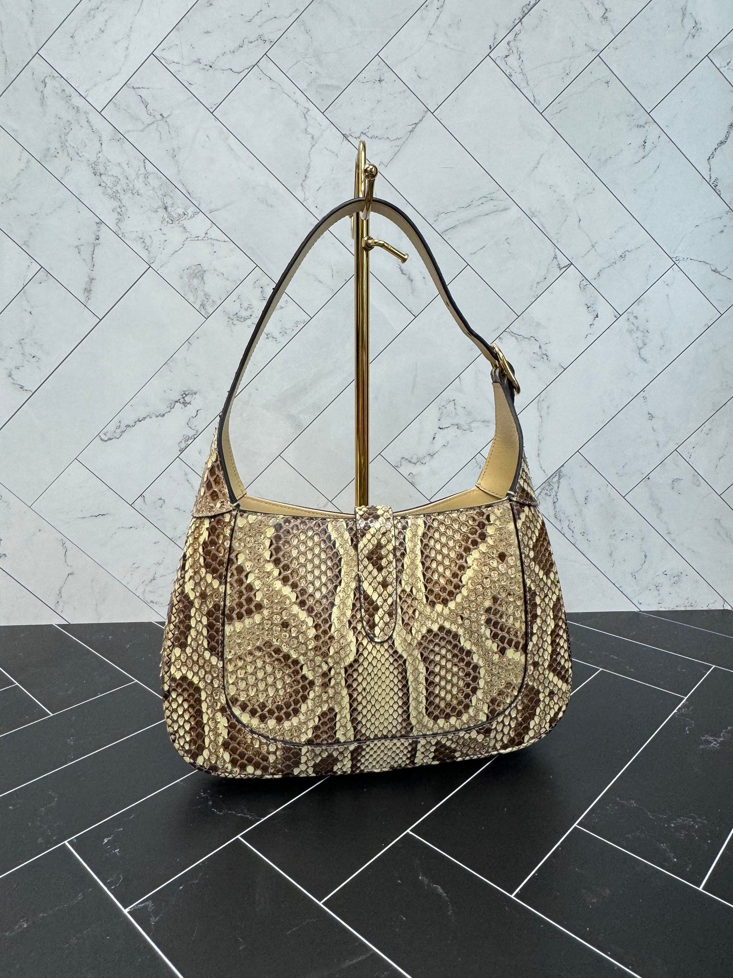 LIKE NEW Gucci Python Small Jackie Bag
