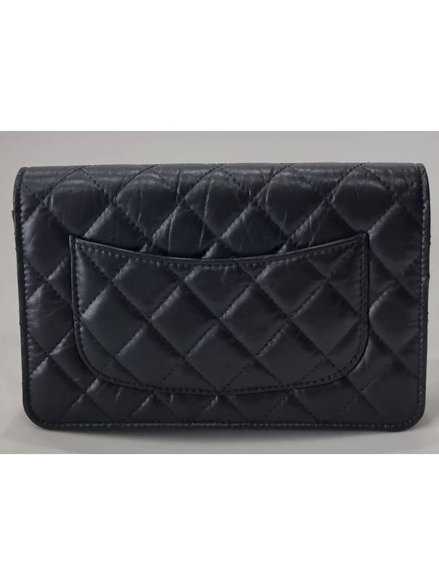 WOC Gold Hardware Vintage Calfskin Chain Cross Bag Black Chanel