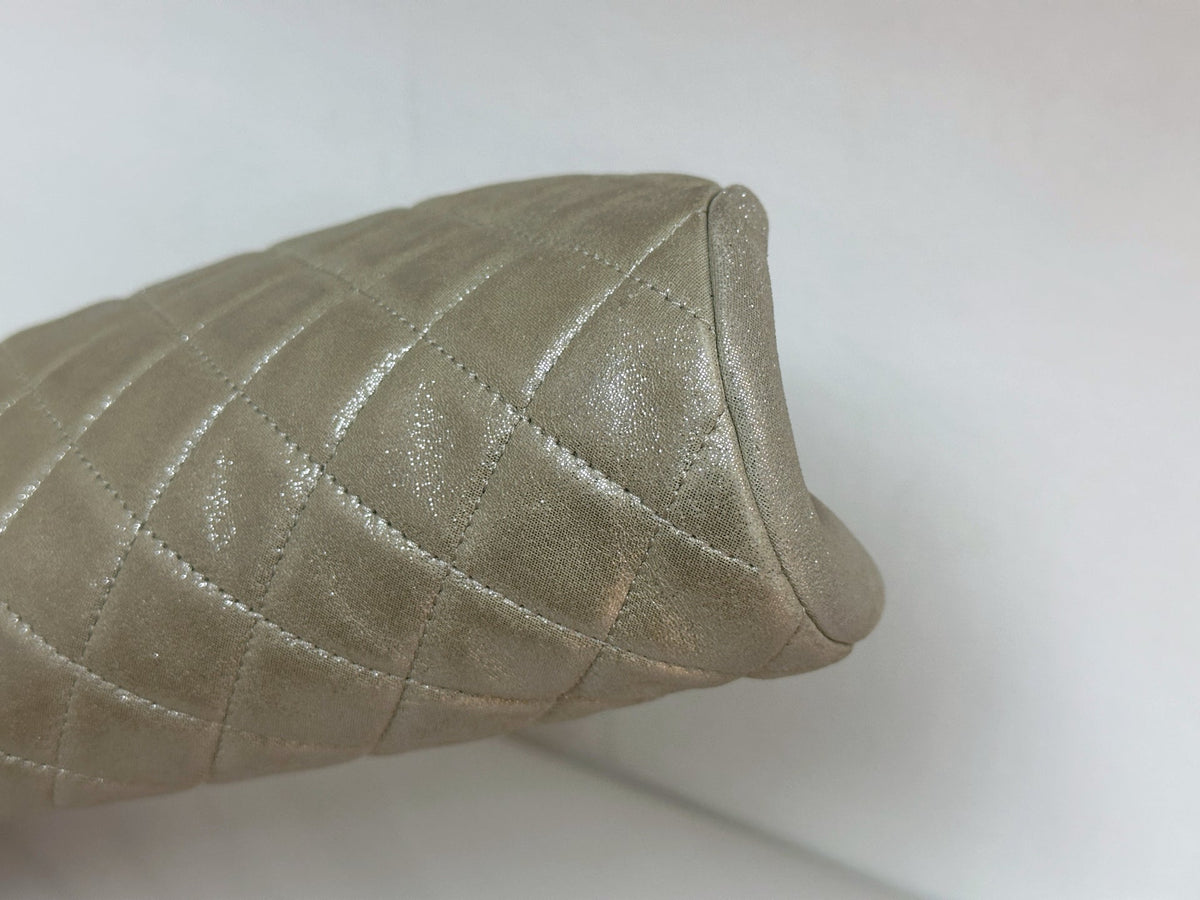 Chanel Timeless Clutch Bag shinny gold beige colour