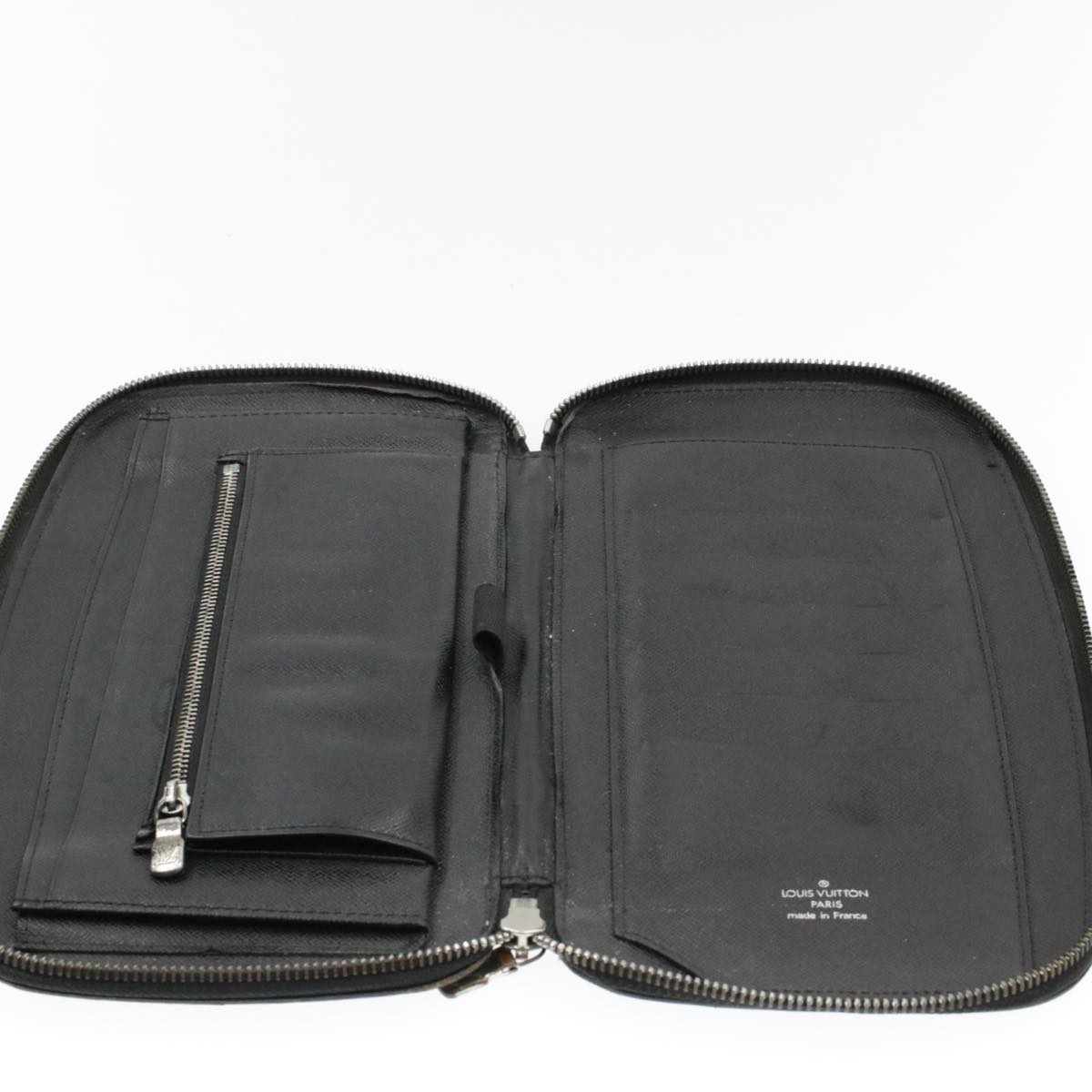 LOUIS VUITTON Taiga Leather Atoll Travel Case Ardoise M30652 LV Auth 14795