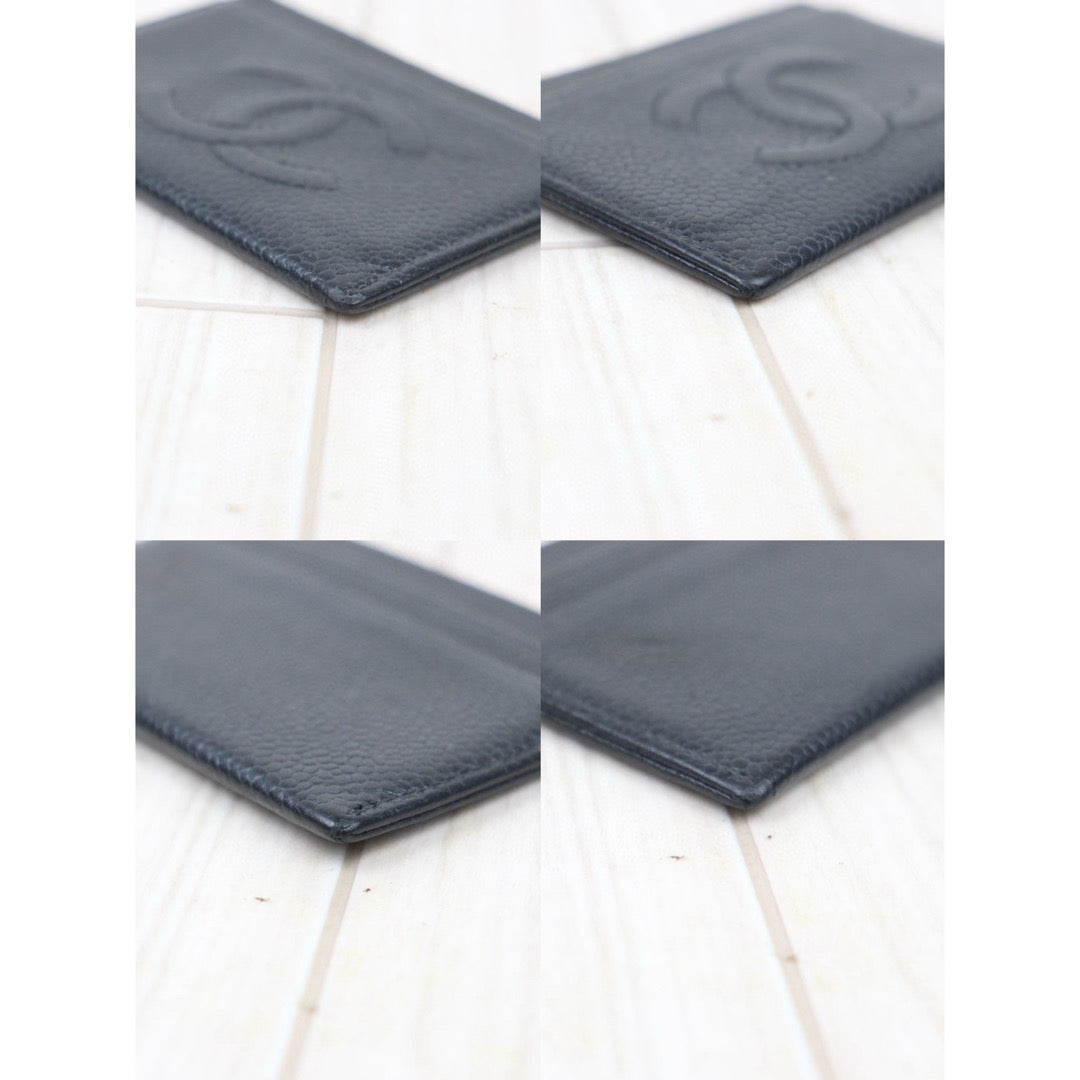 Very Good ( Rank A)｜CHANEL Caviar Skin  Card Holder Black Made In 1997-1999Year｜VT25030123