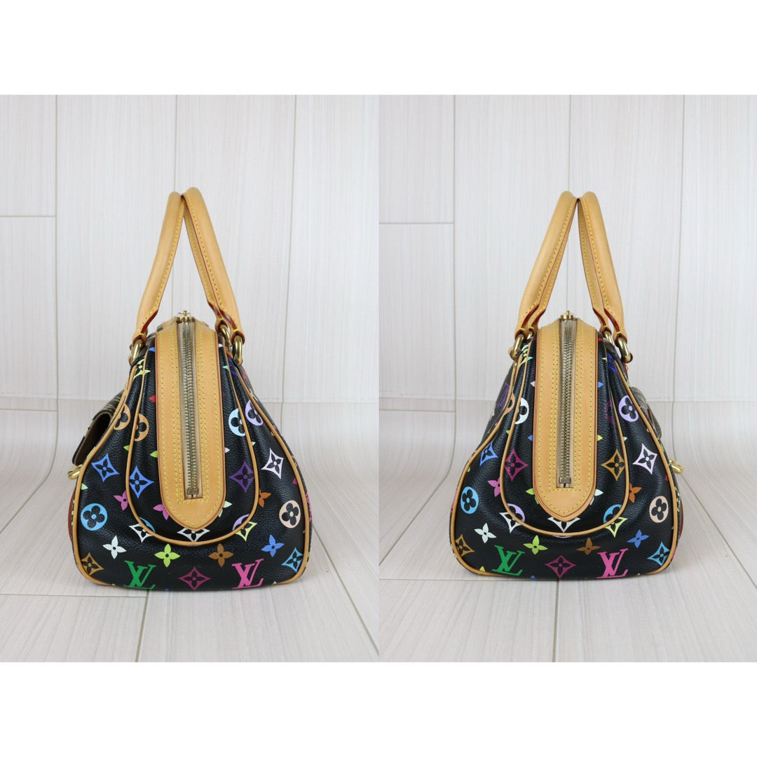 Good ( Rank AB) ｜  LV Takashi Murakam Multi Monogram Bowling Bag Hand Bag Black｜S25051902