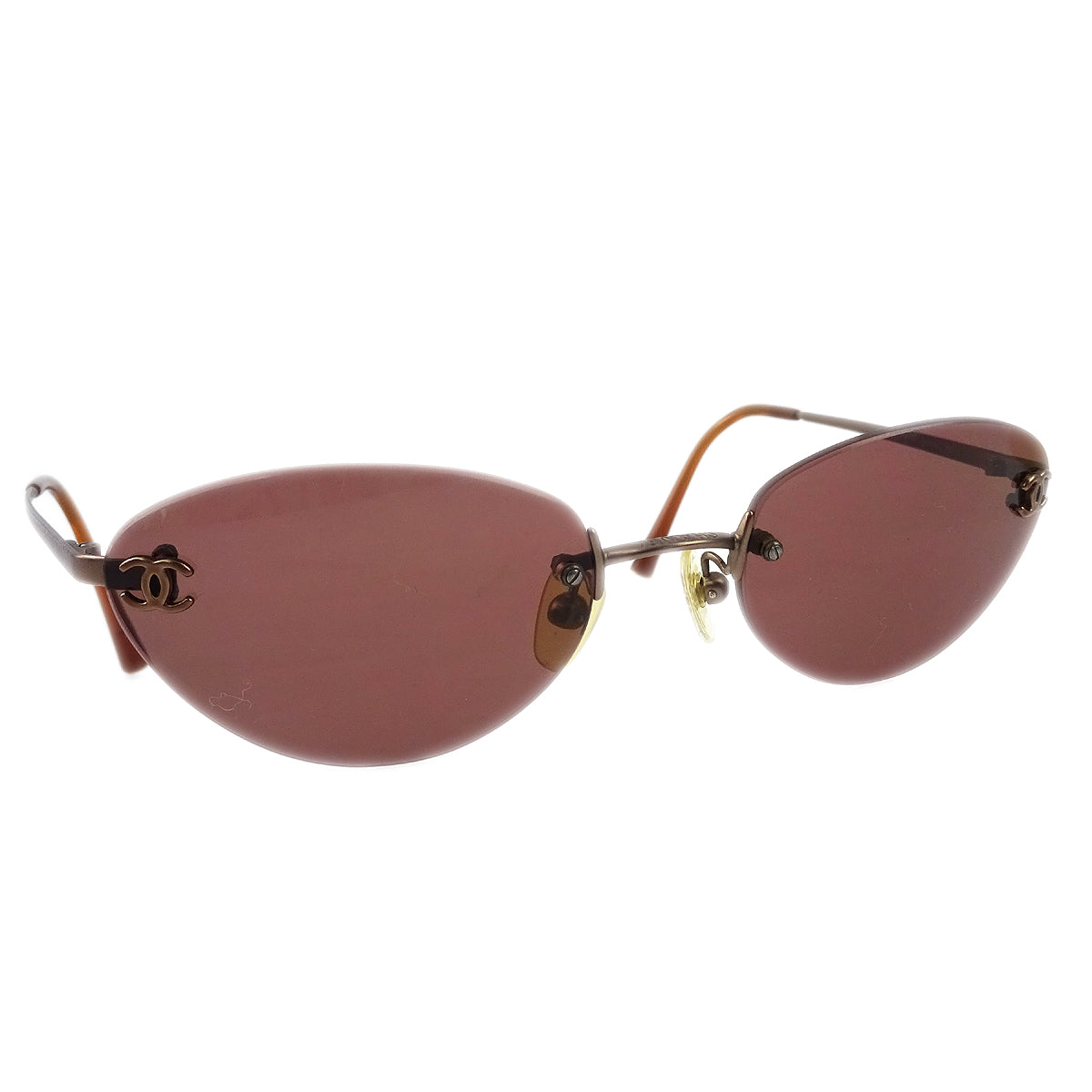 Chanel Sunglasses Eyewear Brown Small Good