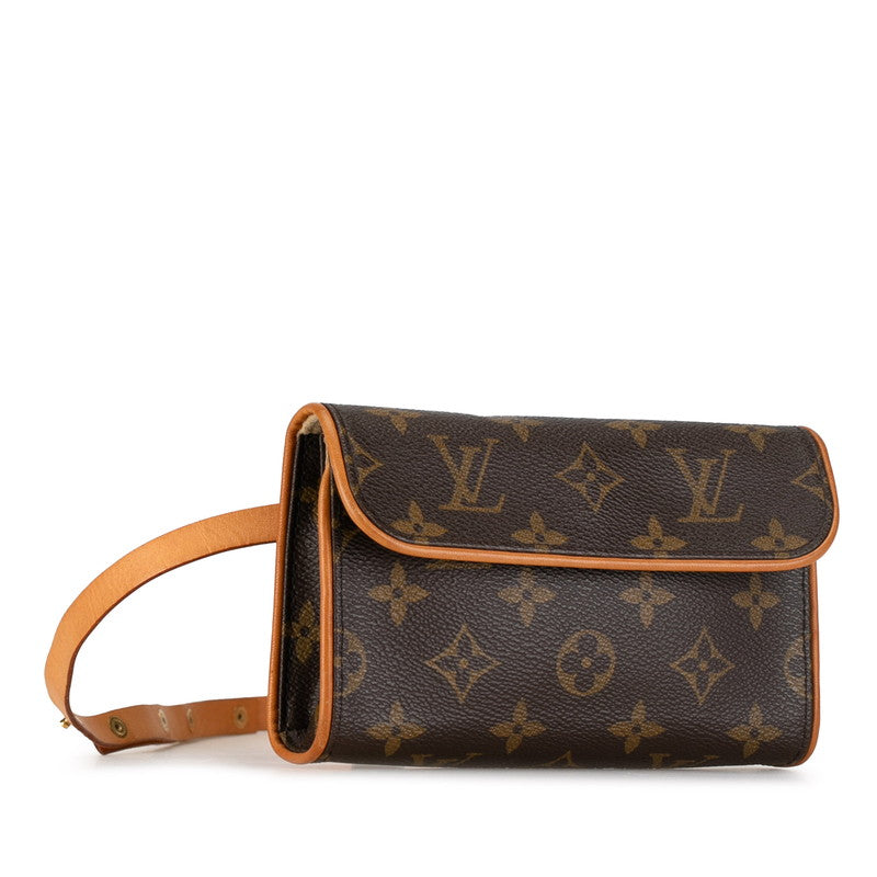 Louis Vuitton Monogram Poschet Florentine XS Body Bag Waist Bag M51855 Brown PVC Leather  Louis Vuitton