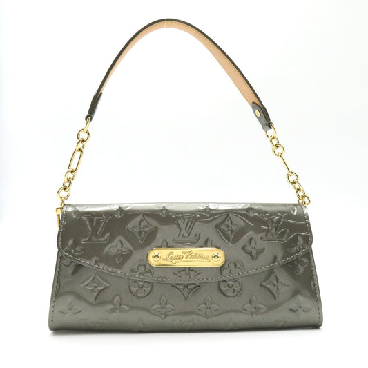 Louis Vuitton Sunset Blue Bird Shoulder Bag Patent Leather Vernis  Grey M91625