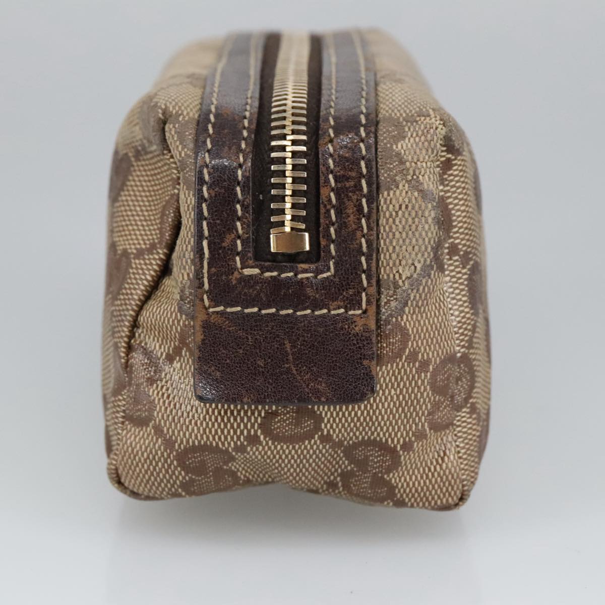 Gucci Gg Crystal Beige Canvas Clutch Bag