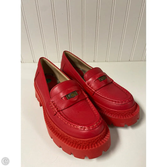Shoes Designer By Coach In Red, Size: 5.5