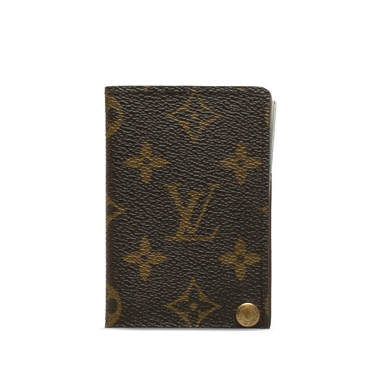 Louis Vuitton Monogram Portcourt Credit Card Case M60937 Brown PVC Leather  Louis Vuitton