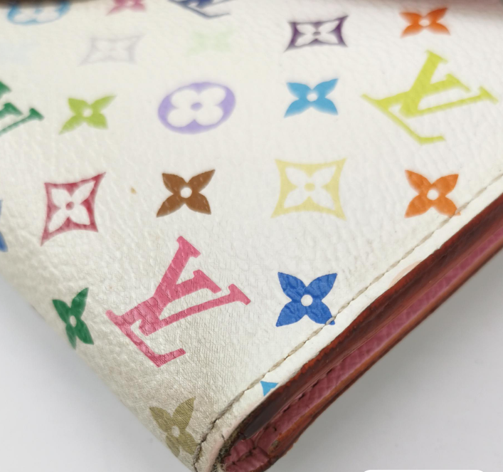 Preloved Louis Vuitton (LV) Beverly multicolor wallet white 23042478282791