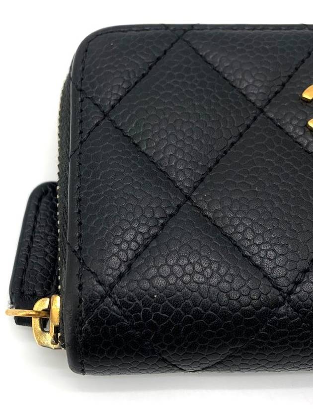 Caviar zipper gold card wallet Chanel