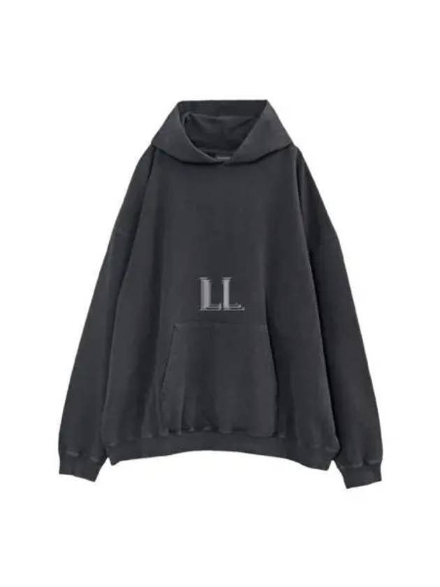 Luxury Balenciaga  Back Logo Hooded Top Black