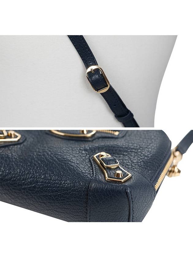 Luxury Balenciaga  Metal Reporter Mini Cross Bag Navy