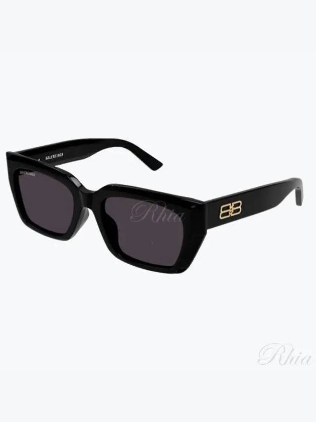 Luxury Balenciaga  Eyewear Logo Square Frame Sunglasses Black
